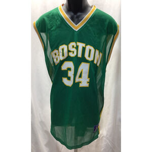 Vintage Boston 34 Mesh Basketball Jersey Slam Dunk Delf XL